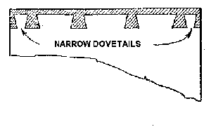 Narrow dovetails