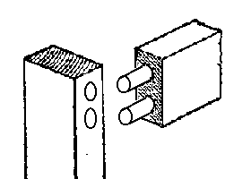 Simple dowel joint